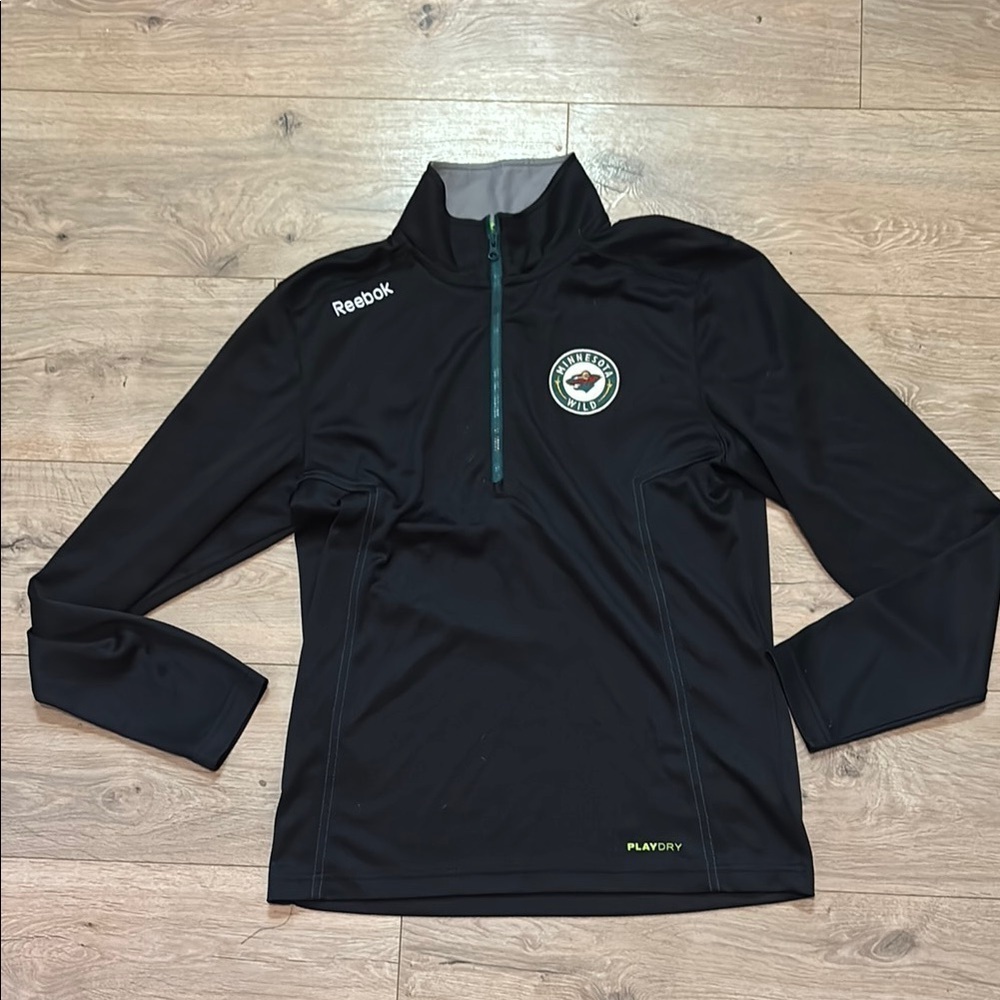 NHL Minnesota Wild Center Ice Collection Reebok Quarter Zip Pullover